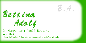 bettina adolf business card